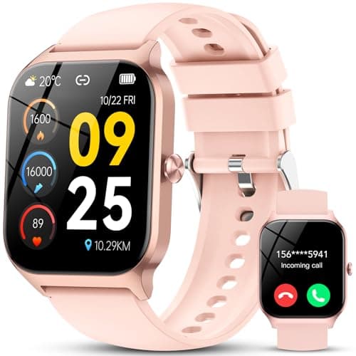 Smart Watch for Women, Smartwatch Bluetooth with Call/AI Voice, 1.85" HD DIY Dial Fitness Watch with 115+ Sports Modes, Heart Rate/SpO2/Steps/Sleep Monitor,IP68 Waterproof,Compatible with Android iOS