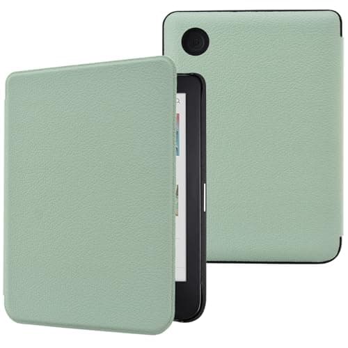 DMLuna Case for Kobo Clara Colour (Model N367) / BW (Model N365) / 2E 6", Ultra Slim Lightweight Folio Premium PU Leather Protective Cover with Auto Sleep/Wake Function, Agave Green