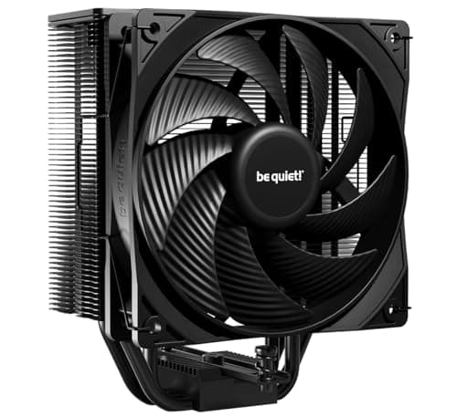 be Quiet! Pure Rock 3 Black CPU Air Cooler | 4 High Performance 6mm Heat Pipes with HDT Technology | 120mm PWM Fan | AMD:AM4 AM5/Intel LGA 1700/1150/1151/1200 | Black | BK039