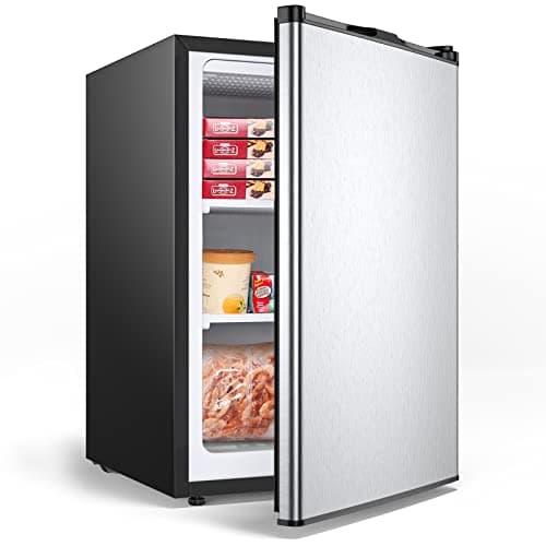 KOTEK 3.0 Cu.Ft Upright Freezer w/Reversible Single Stainless Steel Door
