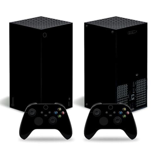 Skin Sticker for Xbox Series X Digital Edition, Full Cover Vinyl Decal for Console and Controller (Black)