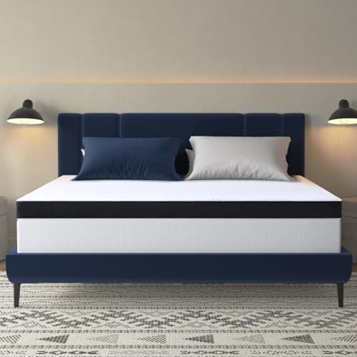 Hyberix Memory Foam Mattress Topper Full, 3 Inch Cooling Gel Memory Foam Mattress Topper with Removable & Washable Bamboo Cover for Back Pain and Pressure Relief (54"x75")