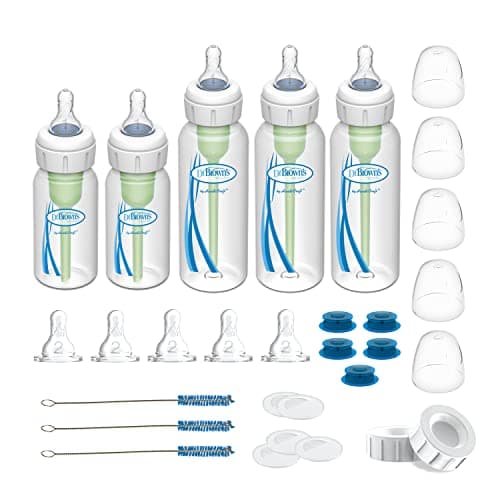 Dr. Brown’s Natural Flow Anti-Colic Options+ Specialty Feeding Starter Kit, 8 oz