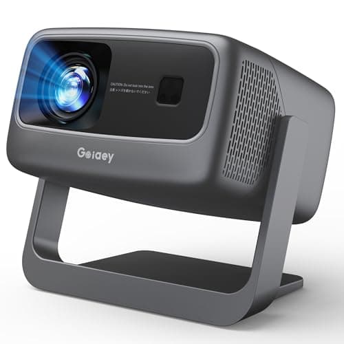 [2500 ANSI/Official Apps/50W Audio] Outdoor 4K Projector with WiFi and Bluetooth, Auto Focus, Auto Keystone Smart Projector Support DoIby Audio, 2026 Upgrade GO2 Short Throw Projector with 360°Stand