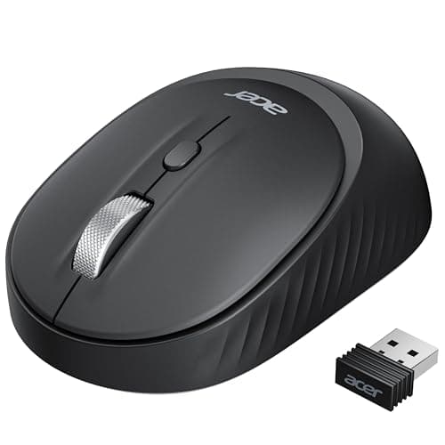 Acer Bluetooth Wireless Mouse, BT5.2 & 2.4Ghz Computer Mouse for Laptop with USB Receiver, Portable Anti-Slip Cordless Mouse, 3 Adjustable DPI USB Mice for MacBook Neo(A18 Pro), Microsoft, Chromebook