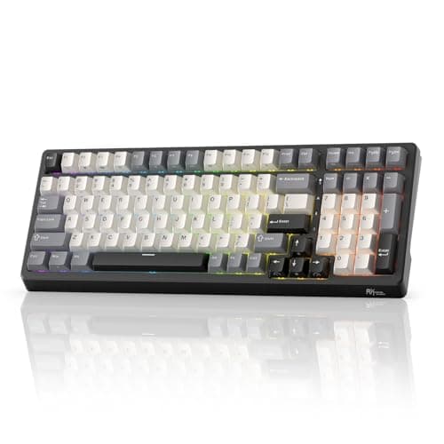 RK ROYAL KLUDGE F99 Wireless Mechanical Keyboard with Number Pad, Tri-Mode Hot Swappable 95%100 Keys Gaming Keyboard BT/2.4G/USB-C, Pro Software, 5000mAh Battery, Customed Linear Cream Switches