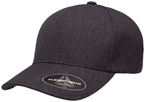 Flexfit Men's Delta Seamless Cap, Melange Charcoal, Large-X-Large