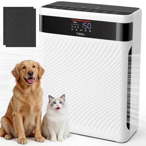 Air Purifier for Home with Pets, H13 HEPA & Washable Filter, Helps Capture Pet Hair, Dander, Dust & Odors, PM2.5 Sensor Smart Auto Mode, Quiet Air Cleaner for Bedroom Living Room