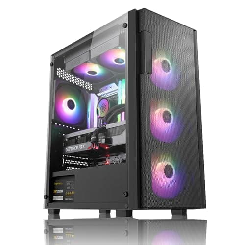 TitanFusion Gaming PC Core i5-13400F, GeForce RTX 4060, B610, 16GB 3200MHz DDR4 RAM, 1TB NVMe SSD, P700W, 5 RGB Fans, WiFi, Desktop Computer