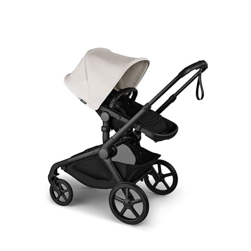 Bugaboo Kangaroo All-Terrain Full-Size Single-to-Double Tandem Stroller Toddler Seat, for Up to Three Kids, XL Wheels, One-Hand Operation, XL Underseat Storage (Misty White)