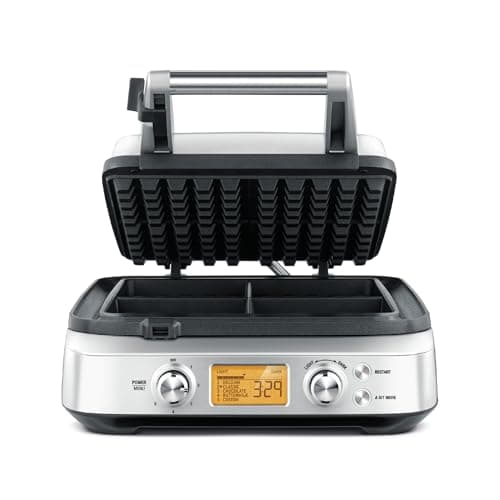 Breville BWM640BSS Smart Waffle Pro, 4 Slice, Brushed Stainless Steel