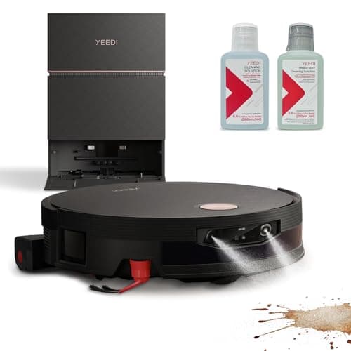 Yeedi S20 Infinity Ultra Robot Vacuum and Mop, FocusJet Stain Pre-Dissolving Tech, Mop Roller Smart Cover, 19500Pa Suction, 145°F Hot Air Dry, PowerBoost Plus Tech, AI Obstacle Avoidance,Omni Station