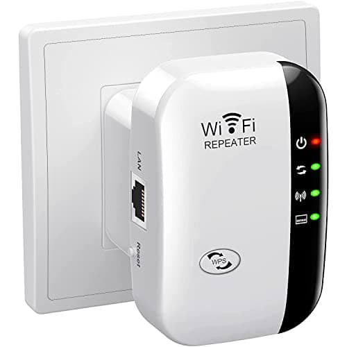 WiFi Extender Signal Booster Up to 5000sq.ft and 55 Devices, WiFi Range Extender, Wireless Internet Repeater, Long Range Amplifier with Ethernet Port, 1-Key Setup, Access Point, Alexa Compatible