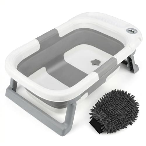 Cymbana Foldable Dog Bath Tub, Collapsible Pet Bathtub for Small Dogs, Cats