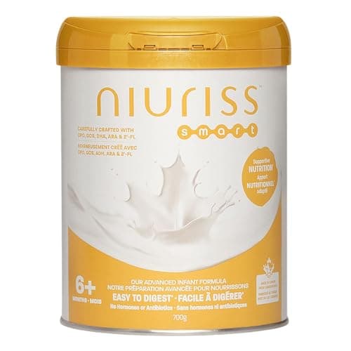 Niuriss Smart Follow-up Formula (6+ months) – Support healthy development with 2’-FL (HMO), OPO lipids and GOS fiber, enriched Calcium, Phosphorus and DHA – Made in Canada from Canadian milk