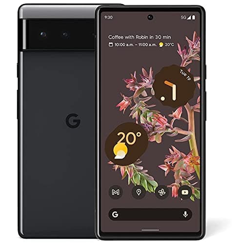 Google Pixel 6 5G Android Phone Unlocked Smartphone with Wide and Ultrawide Lens 128GB Stormy Black (Renewed)
