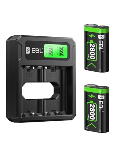 Xbox Controller Battery Pack with Rechargeable Charger for Xbox Series X/S & Xbox One X/S/Elite Wireless Controllers, EBL High-Speed Charging Controller Charger with 2 Battery 2800mAh