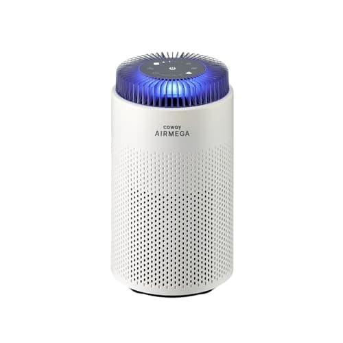 COWAY Air Purifiers for Bedroom Home up to 500 ft², Particulate Filter for Smoke, Allergies, Pet Dander, AQI Monitor, Auto&Sleep Mode, Timer, Filter Indicator, Night Light, 3yr Warranty, 50 White