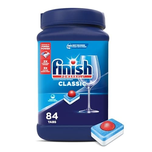 FINISH Classic, Dishwasher Detergent, Powerball, Dishwashing Tablets, Dish Tabs, 84 Count