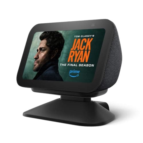 Amazon Echo Show 5 (newest model) with Adjustable Stand with USB-C Charging Port, Charcoal, with Alexa+ Early Access