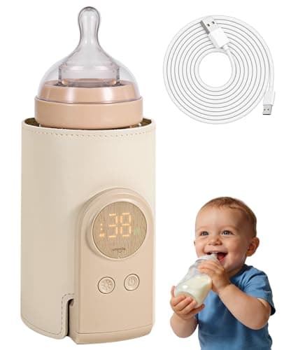 Umimile Portable Bottle Warmer for Travel – Heats The Bottle Directly—No Pouring, Fast Heating Baby Bottle Warmer on The Go, 6 Temp Settings & Auto Keep-Warm,Fits 2.5-3.3in Bottles (6000mah)