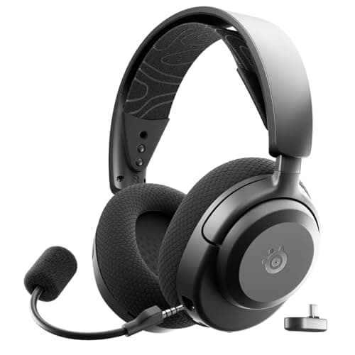 SteelSeries Arctis Nova 3P Wireless Multi-Platform Gaming Headset — Mobile App Control — 40 HR Battery — Neodymium Magnetic Drivers — 2.4GHz/Bluetooth — PS5, PS4, PC, Switch, Mobile — Black