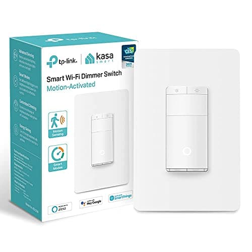 Kasa Smart Motion-Activated WiFi Dimmer Switch by TP-Link (KS220M) - Smart Motion Detection, WiFi Light Switch Works with Alexa and Google Assistant, No Hub Required, White