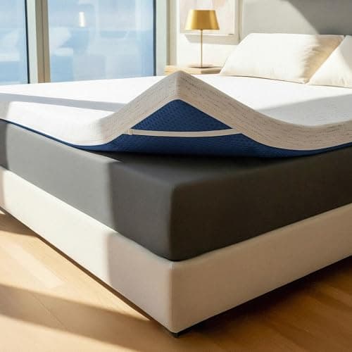 ViscoSoft 3 Inch Density Gel Memory Foam Mattress Topper (Twin) - Includes Ultra-Soft Removable & Washable Cover - Delivers with Breathable & Ventilated Design, Hypoallergenic