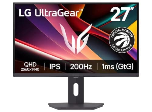 LG Gaming Monitor 27G610A-B Ultragear 27-inch IPS Panel QHD (2560 x 1440) / 200 Refresh Rate, 1ms / AMD FreeSync Premium/VESA DisplayHDR 400 / HDMI, DisplayPort/Tilt, Height, Swivel, Pivot