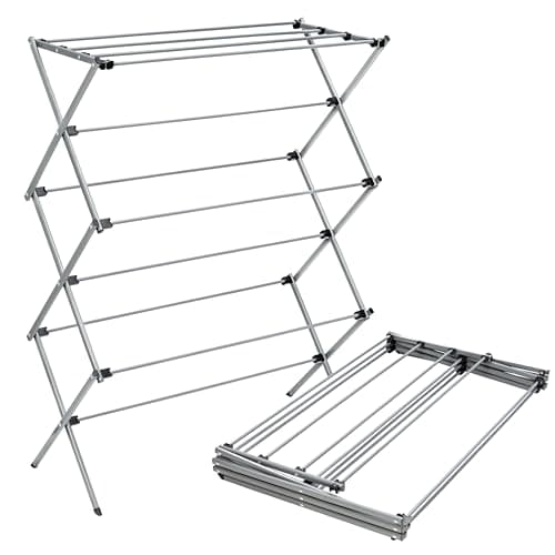 Honey-Can-Do Oversize Collapsible Clothes Drying Rack DRY-09066 Silver, 50 lbs