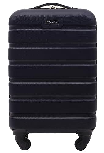 Wrangler Hardside Carry-on Spinner Luggage, Navy Blue, Carry-On 20-Inch, Hardside Carry-on Spinner Luggage