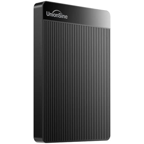 UnionSine 500GB Ultra Slim Portable External Hard Drive USB3.0 HDD Storage for PC, Mac, Desktop, Laptop, Xbox One, Xbox 360, PS4-Super Fast Transmission-HD-2510(Black)