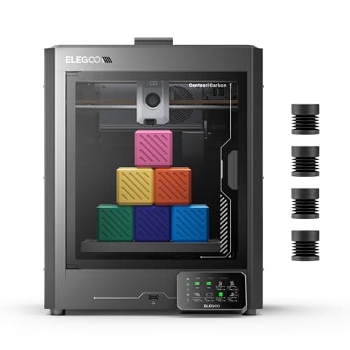 ELEGOO Centauri Carbon 3D Printer, CoreXY 500 mm/s High Speed Printing with Auto Calibration, 320℃ Nozzle and Built-in Camera, Ready to Print Out of the Box, 256x256x256 mm Printing Size
