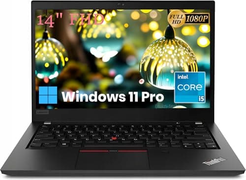 Lenovo ThinkPad T490 14.0" FHD Laptop Computer, 8th Gen Intel Core i5-8365U, 16GB DDR4 RAM, 256GB SSD, Type-C, WiFi BT Windows 11 Pro 64-bit (Renewed)