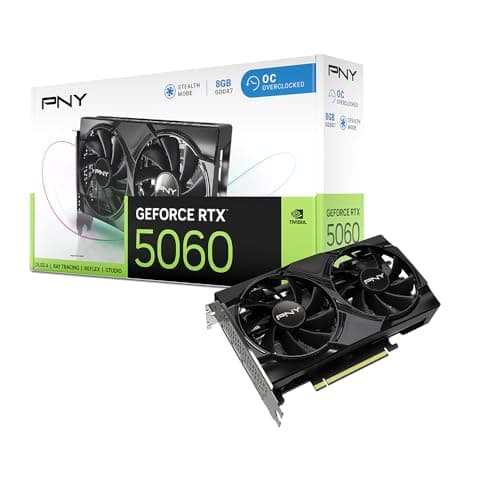 PNY GeForce RTX™ 5060 8GB Overclocked Dual Fan GPU DLSS 4