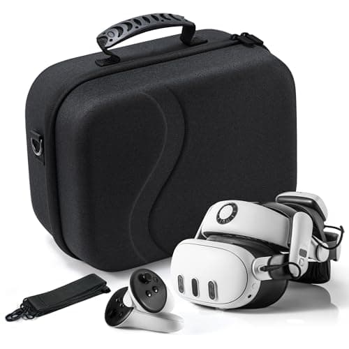 STARTRC GAMES Upgraded Carrying Case for Meta Quest 3, Large Travel Case Compatible with BOBOVR S3 Pro/Kiwi Design Battery Head Strap and Other Accessories, Hard Shell Travel Bag for Oculus Quest 3