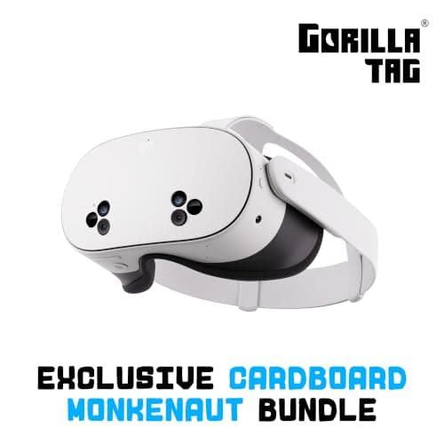 Meta Quest 3S 256GB | VR Without Wires — Gorilla Tag Cardboard Monkenaut Bundle — Amazon Exclusive- Access to 100+ Games with a 3-Month Trial of Meta Horizon+ Included