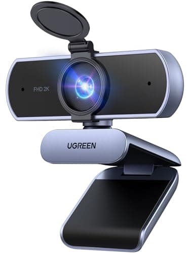 UGREEN 2K Webcam, Webcam for PC Ultra HD 1440P Computer Camera with Microphone, PC Camera with Privacy Cover, USB-A Web for Streaming, Conferencing, Video Calling, Zoom, Skype, Teams, Facetime
