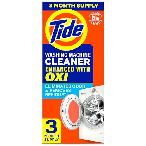 Tide Washing Machine Cleaner, Washer Machine Cleaner with Oxi for Front and Top Loader Washer Machines, Deep Cleaning Residue & Odor Eliminator, 3 Count (Pack of 1)
