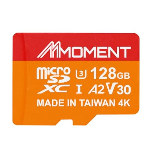MMOMENT 128GB Micro SDXC Card MM23, A2, UHS-I, U3, V30, Class 10 Compatible, Read Speed Up to 160 MB/s, Write Speed Up to 100 MB/s, SD Adapter Included