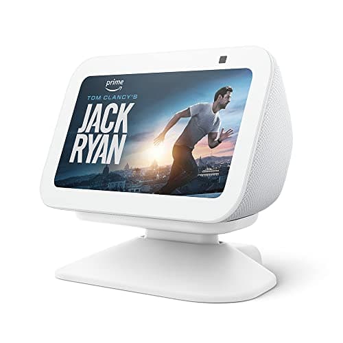 Amazon Echo Show 5 (newest model) with Adjustable Stand with USB-C Charging Port, Designed for Alexa+, Glacier White