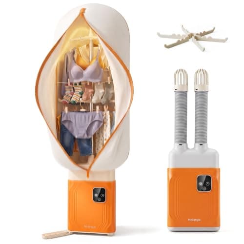 Neliangia Portable Clothes Dryer & Shoe Dryer - Mini Compact Electric Dryer Machine with Hot Air Heater Function,Fast Drying for Apartment, RV & Travel & Quiet, Energy Saving for Small Spaces
