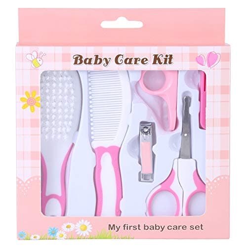 Baby Grooming Kit, 6pcs Baby Health Care Kit Nursery Care Kit Baby Health Care Set Portable, Safety Cutter Baby Nail Kit for Nursing Baby Heath and Grooming()