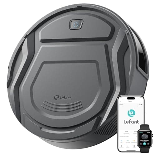 Lefant M210 Pro+ Robot Vacuum Cleaner, 6000Pa Suction, 200 Mins Runtime, PreciSense Obstacle Avoidance, Self-Charging, Slim & Quiet, WiFi/App/Alexa, Pet Hair & Hard Floors, Grey