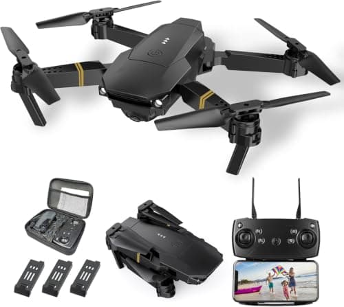 Drones with Camera for Adults 4K 1080P 3 Batteries Foldable Mini Drone with Camera, Altitude Hold, One Key Take Off/Landing, 3 Speed Mode, 3D Flip, for15 Years Old Up