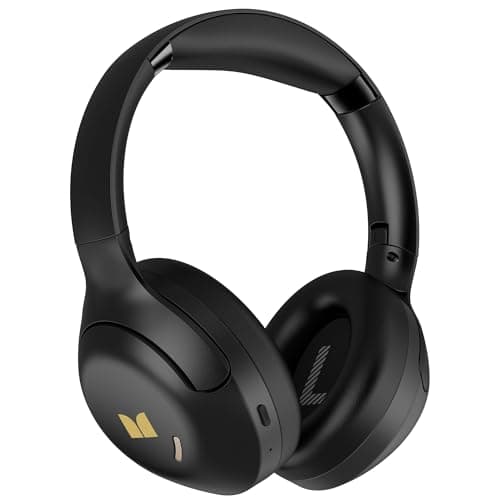 Monster Harmonic N22 Active Noise Cancelling Headphones, Bluetooth Headphones Over Ear with 3 EQ Modes, 110H Playtime, HiFi Stereo Audio, Bluetooth 6.0, Wireless Headphones for Work Travel, Black