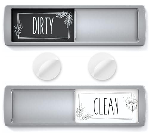ASSURED SIGNS Dishwasher Magnet Clean Dirty Sign 7 x 2 Inch, Premium Build