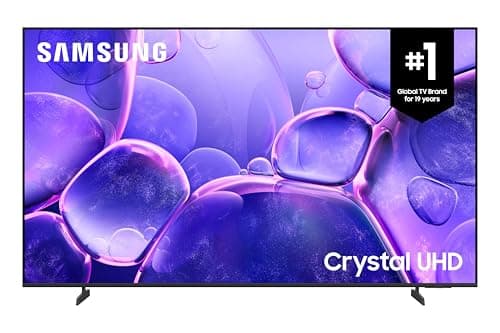 SAMSUNG 50-Inch U8000 Crystal UHD 4k Smart TV, Crystal Processor 4K, HDR, Titan Grey Metal Stream Design, Q-Symphony, Gaming Hub, 3 HDMI - [UN50U8000FFXZC] [Canada] (2025)