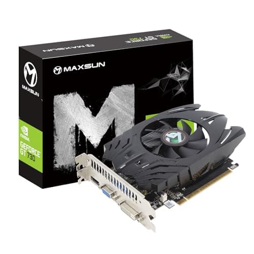 MAXSUN GeForce GT 730 4GB Video Graphics Card GPU for Computer PC GDDR3 ITX Design PCI Express DVI-I, HDMI, VGA