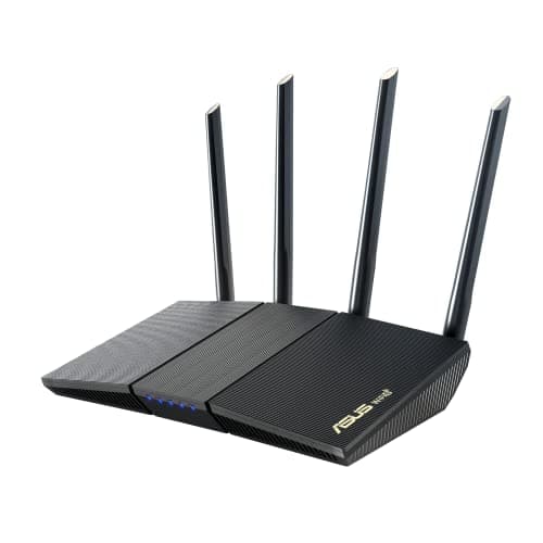 ASUS RT-AX1800S Dual Band WiFi 6 Extendable Router, Subscription-Free Network Security, Parental Control, Built-in VPN, AiMesh Compatible, Gaming & Streaming, Smart Home